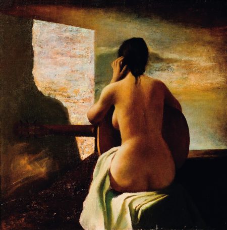 阿赫利明克·彼得·巴乐非里耶维齐 音乐(女人体) 布面油画 91×91cm 1992年 RMB: 200,000-350,000