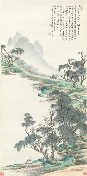 冯超然 (1882-1954) 湖天春色 