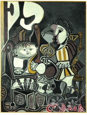 毕加索名画《两个小孩》。