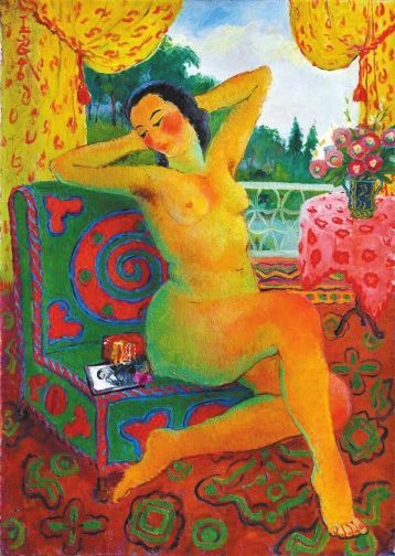 潘玉良的《窗边裸女》，以3450万港元成交。 香港保利供图