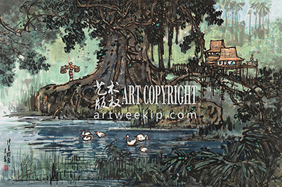 2013秋拍 宗其香《仲夏榕荫》 北京荣宝供图