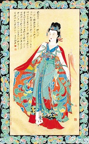 2013年5月，张大千画作《红拂女》在中国嘉德以7130万元成交。