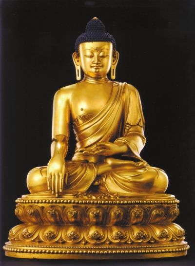 明永乐鎏金铜释迦牟尼坐像　香港苏富比供图