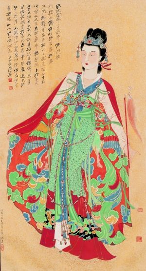 中国书画仍是2013国内拍卖的重头戏，张大千的《红拂女》以7130万元成交，成为嘉德拍卖全年中国书画部分的最高价。