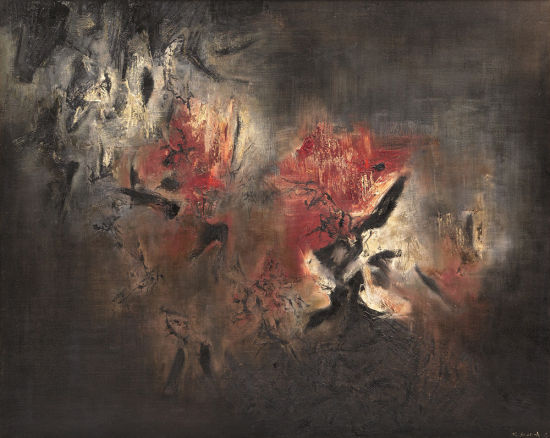 「现当代中国艺术」拍卖──赵无极《抽象》，1958年作，估价：3,500万至4,500万人民币