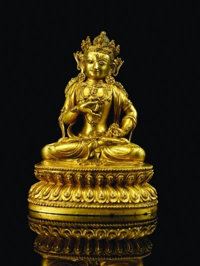 明永乐（1403 ～1424 年）铜鎏金金刚萨埵菩萨像