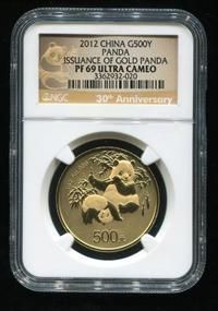 2012年熊猫发行30周年1盎司精制金币