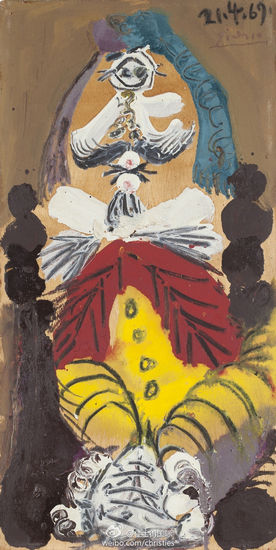 印象派及现代艺术类别的精选拍品包括毕加索创作于1969年的《坐着的男人》，估价450万至620万元。
