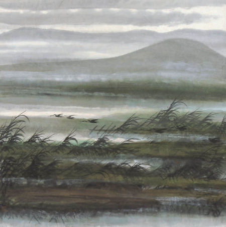 林风眠 《芦雁图》 纸本彩墨 1950-60年代 66×66cm