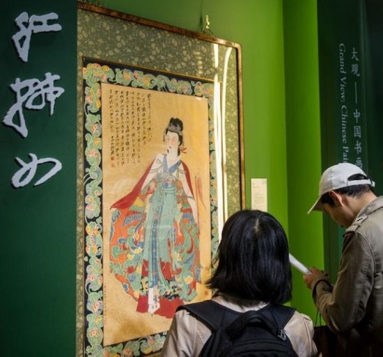 北京占了全国前十个城市拍卖总成交额的一半，图为中国嘉德春拍中上拍的张大千作品