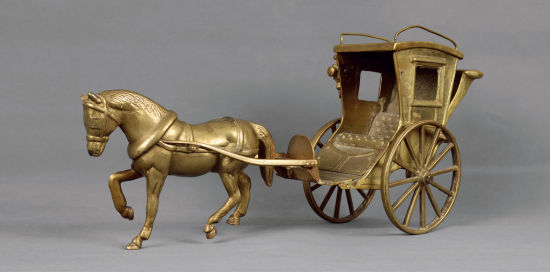 Lot2718 19世纪西洋古董“黄铜马车”一件