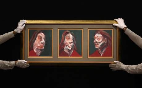 《伊莎贝尔·罗桑肖像三习作》，1966年弗朗西斯·培根的三联画