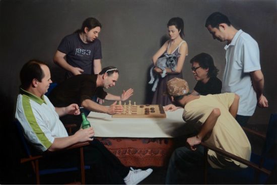 杨勃《一局棋》 100×150cm