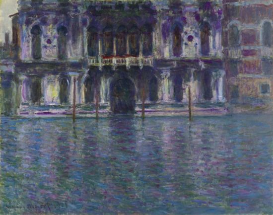 莫奈罕见的威尼斯风景画“The Contarini Palace”
