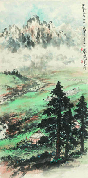 关山月(1912－2000)草原牧歌