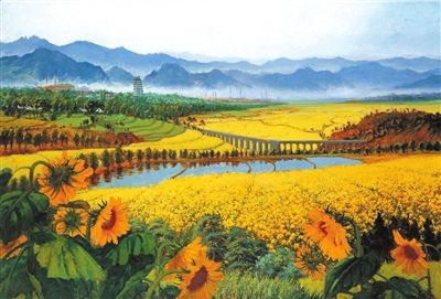吴作人《战地黄花分外香》175.5×118cm布面油画1977年作 中国嘉德供图