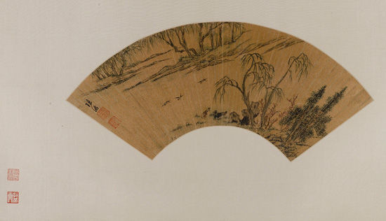 陆治（1496-1576）--柳溪飞燕