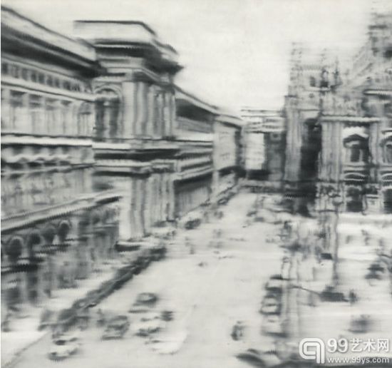 格哈德·里希特1968年布上油画作品《米兰大教堂广场》（Domplatz, Mailand ）