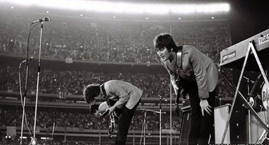 披头士乐队1965年纽约谢伊体育场演唱会珍贵照片
