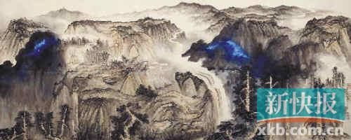 2012年1月，张大千巨幅《泼彩山水》拍出2.5亿元，作品真伪引争议。