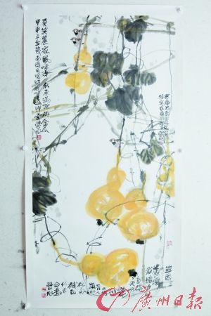 林丰俗 《葫芦》（中国画） 136厘米×68厘米