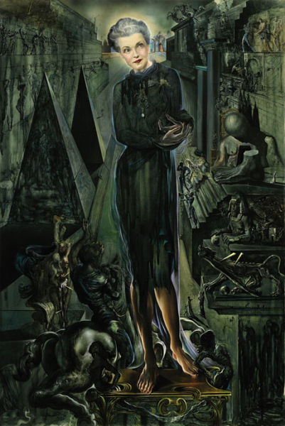 萨尔瓦多·达利所绘的具有讽刺意味的莫娜·俾斯麦肖像。 Art Digital Studio/Westimage 供图
