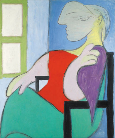 毕加索情人肖像《窗前女子坐像》