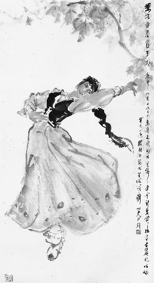 杨之光作品《舞蹈》（178×96cm）