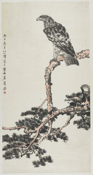 徐悲鸿(1895-1953)英雄图 纸本立轴 1936年作