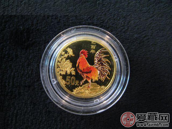 2005年(错版)彩金鸡1/10盎司彩金币价格图片