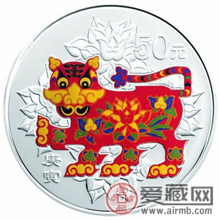 2009年5盎司彩金虎5盎司彩银币图片及价格