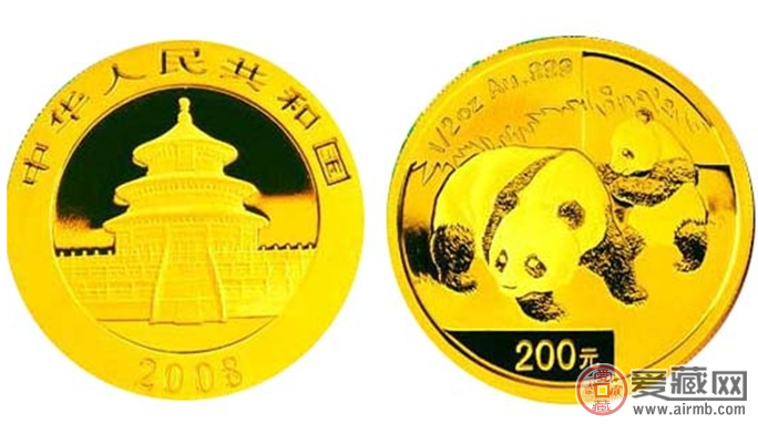 2008版熊猫金银纪念币价格及图片