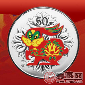2010年5盎司彩金兔5盎司彩银币图片与价格