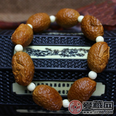 橄榄核雕刻 手串