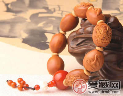 橄榄核雕刻 手串