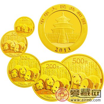 2013熊猫金币图片