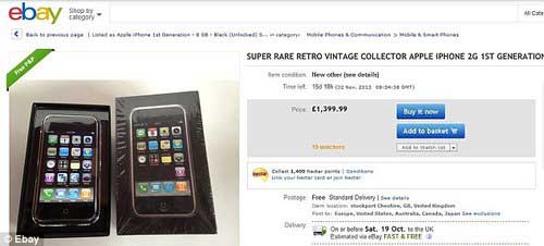首代iPhone在网站上标价1399英镑，约合人民币13797元。