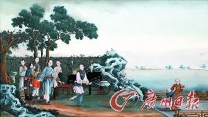 十九世纪广州人物画。