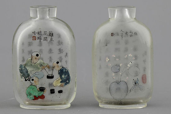 (内画鼻烟壶（19/20世纪），拍品编号：136，落槌价：760 欧元。)