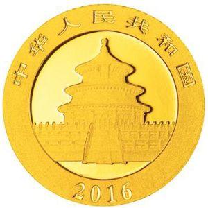 1克圆形普制金质纪念币正面图案