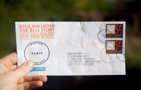 安格斯·麦当诺自制的邮票