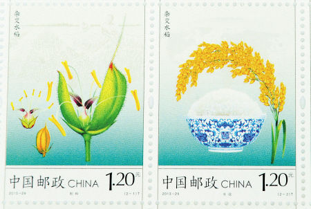 《杂交水稻》特种邮票。