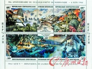 唯一木刻版诺曼底登陆的邮票