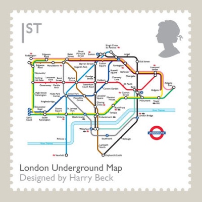 伦敦地铁地图邮票