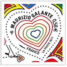 法国发行2011年情人节邮票1