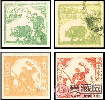 K.HB-22 牛耕图、掷弹图邮票